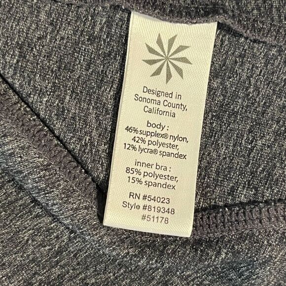 Athleta charcoal gray athletic tank top - S - 🙂3/$15 - Picture 8 of 9